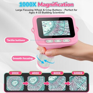 Foto 3 | Foto 3 | Microscopio Digital Bebang 1000x Para Niños Con Pantalla De 3 Pulgadas - Venta Internacional.
