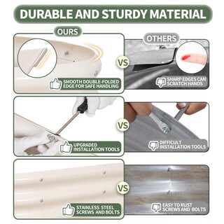 Foto 5 | Foto 5 | Cama De Jardín Elevada 1more De Metal Galvanizado De 4 X 2 X 30 Cm Color Blanco Paquete De 2 - Venta Internacional.