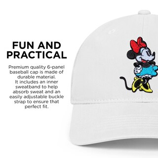 Foto 3 | Foto 3 | Gorra De Béisbol Disney Minnie Mouse Blanca Para Adultos - Venta Internacional.