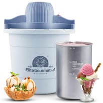 Máquina Para Hacer Helados Eléctrica Elite Gourmet Eim350 4l Periwinkle - Venta Internacional.