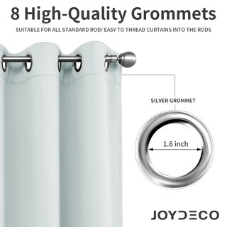 Foto 4 | Foto 4 | Cortinas Joydeco Color Blanco 241 Cm De Largo 1 Panel Con Aislamiento Térmico - Venta Internacional.