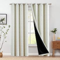 Cortinas Jinchan Blackout Con 95% De Aislamiento Térmico 275 X 270 Cm Color Salvia - Venta Internacional.