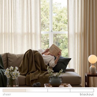 Foto 3 | Foto 3 | Cortinas Jinchan Mezcla De Lino Beige 260 X 127 Cm Extra Largas 2 Paneles - Venta Internacional.