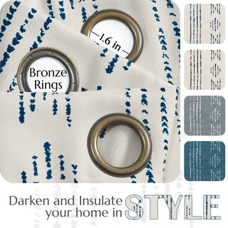 Foto 5 | Foto 5 | Cortinas Jinchan Blackout Con 95% De Aislamiento Térmico 275 X 270 Cm Color Azul - Venta Internacional.