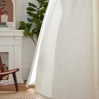 Foto 7 | Foto 7 | Cortinas Jinchan De Lino Color Beige 228 Cm De Longitud Con Filtro De Luz - Venta Internacional.