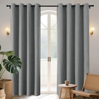 Cortinas Opacas Joydeco Color Gris Claro 100 X 270 Cm 1 Panel - Venta Internacional.