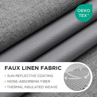 Foto 2 | Foto 2 | Cortinas Opacas Joydeco Color Gris Claro 100 X 270 Cm 1 Panel - Venta Internacional.