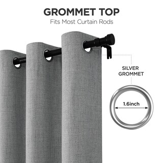 Foto 5 | Foto 5 | Cortinas Opacas Joydeco Color Gris Claro 100 X 270 Cm 1 Panel - Venta Internacional.