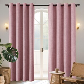 Foto 1 | Foto 1 | Cortinas Joydeco Opacas Color Rosa Claro 274 Cm De Longitud 1 Panel - Venta Internacional.