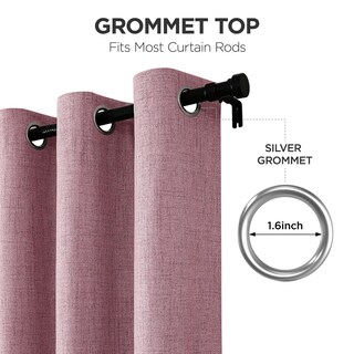 Foto 5 | Foto 5 | Cortinas Joydeco Opacas Color Rosa Claro 274 Cm De Longitud 1 Panel - Venta Internacional.