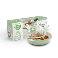 Sartén Wok Greenlife Antiadherente 30 Cm (5 L) Con Tapa Color Verde Salvia - Venta Internacional.