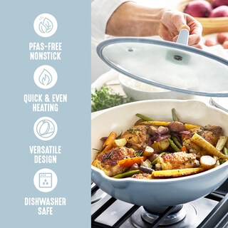 Foto 2 | Foto 2 | Sartén Wok Greenlife Antiadherente De 30 Cm (5 L) Con Tapa Blue Haze - Venta Internacional.