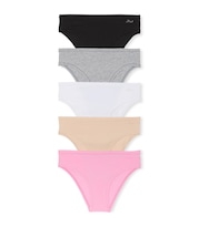Pack De 5 Braguitas Victoria's Secret De Algodón Rosa Para Mujer - Venta Internacional.