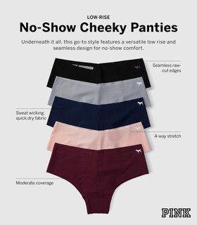 Foto 4 | Foto 4 | Bragas Victoria's Secret Pink No Show Cheeky Light Pink Xxl - Venta Internacional.