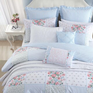 Foto 4 | Foto 4 | Set De Edredón Laura Ashley Twin Coquette Hope Patchwork Blue - Venta Internacional.