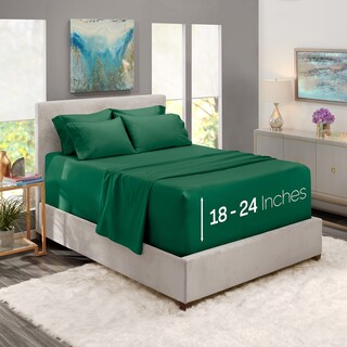 Foto 4 | Foto 4 | Juego De Sábanas Hearth & Harbor Luxury Soft Twin Xl Verde Oscuro - Venta Internacional.