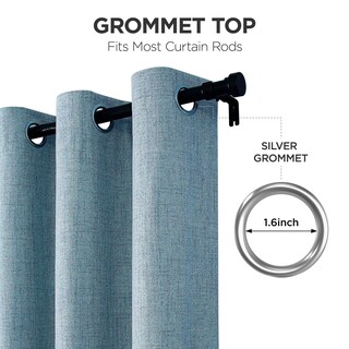 Foto 5 | Foto 5 | Cortinas Opacas Joydeco Color Azul Claro 100 X 270 Cm 1 Panel - Venta Internacional.