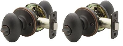 Foto 1 | Foto 1 | Pomo Para Puerta Copper Creek Ek2030tb Egg Privacy Paquete De 2 Unidades Color Bronce - Venta Internacional.
