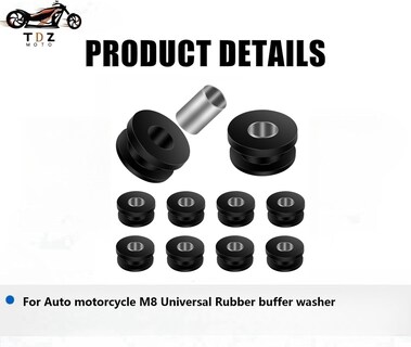 Foto 5 | Foto 5 | 10 Arandelas De Goma M8 Con Revestimiento De Acero Y Arandela Amortiguadora - Venta Internacional.