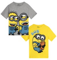 Camisas Minions Kevin Stuart Bob Boys Paquete De 2 Unidades Talla 7 (2t-16) - Venta Internacional.