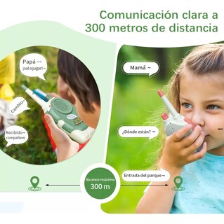 Foto 5 | Foto 5 | Juguete Lab.g Walkie Talkie Infantil 2pcs Rosa Verde