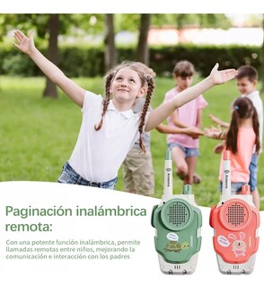 Foto 3 | Foto 3 | Juguete Belug Walkie Talkie Infantil 2pcs Rosa Verde