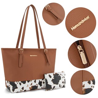 Foto 7 | Foto 7 | Bolso De Mano Montana West De Piel Con Estampado De Vaca Para Mujer - Venta Internacional.