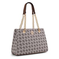 Bolso Montana West Con Cadena Acolchada Para Mujer Color Canela Mwc-0401tn - Venta Internacional.