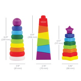 Foto 6 | Foto 6 | Apiladores Infantino Tower De Playset Multicolor 23 Piezas Más De 12 Millones - Venta Internacional.
