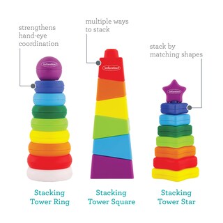 Foto 7 | Foto 7 | Apiladores Infantino Tower De Playset Multicolor 23 Piezas Más De 12 Millones - Venta Internacional.