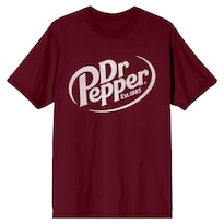Camiseta Dr. Pepper Est.1885 Logo Para Hombre Color Granate Talla L - Venta Internacional.