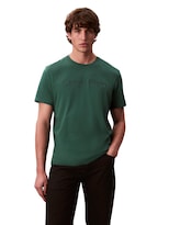 Camiseta Calvin Klein Relaxed Fit Ck Logo Cuello Redondo Para Hombre - Venta Internacional.