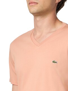 Foto 3 | Foto 3 | Camiseta Lacoste Para Hombre Cuello En V Manga Corta Corte Regular Marrón - Venta Internacional.