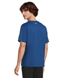 Foto 3 | Foto 3 | Camiseta Lacoste Para Hombre Cuello Redondo Corte Clásico Logotipo Azul - Venta Internacional.