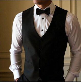 Foto 3 | Foto 3 | Chaleco Negro Peppermint Con Moño Para Caballero Ideal Para Fiesta O Evento