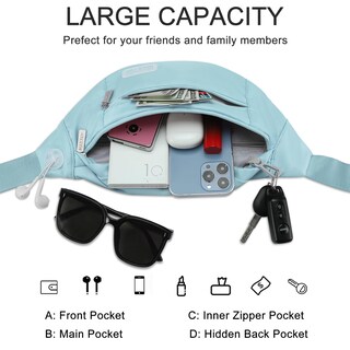 Foto 3 | Foto 3 | Bandolera Grande Fanny Pack Maxtop Con 4 Bolsillos Con Cremallera - Venta Internacional.