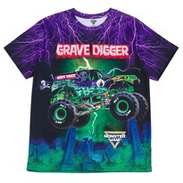 Camiseta Monster Jam Grave Digger Púrpura/verde Para Hombre - Venta Internacional.