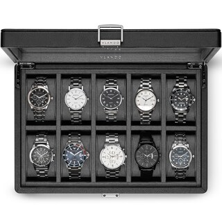 Foto 1 | Foto 1 | Estuche De Reloj Vlando De 10 Ranuras Para Hombre Con Tapa Grande De Cristal Color Gris - Venta Internacional.