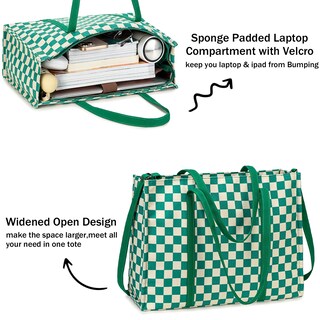 Foto 4 | Foto 4 | Bolsa Btoop Para Portátil De Lona Para Mujer 15 6 Pulgadas Color Verde - Venta Internacional.