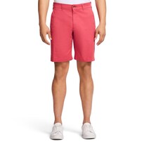 Pantalón Corto Chino Izod Para Hombre 9.5 Con Frente Plano Color Rojo Salado - Venta Internacional.