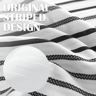 Foto 3 | Foto 3 | Cortina De Ducha Jinchan Melody Color Negro Y Blanco 152 X 183 Cm Con Ganchos - Venta Internacional.