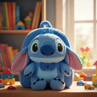 Foto 4 | Foto 4 | Mochila de Peluche Stitch Azul