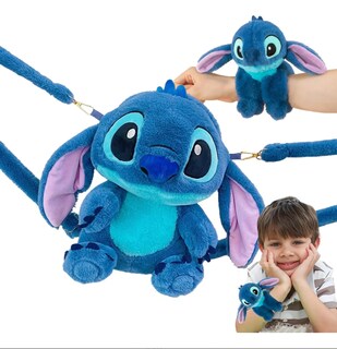 Foto 1 | Foto 1 | Combo Mochila Suave Peluche Stitch Modelo Azul