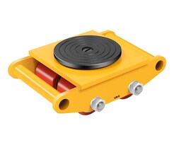 Patin Lab.g Tortuga 4 Ruedas Para Mover Carga Hasta 6 Toneladas Amarillo