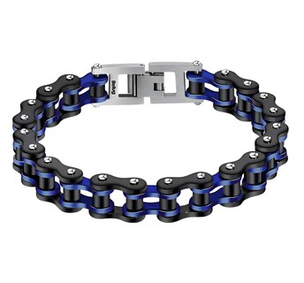 Foto 1 | Foto 1 | Pulsera Belug Cadena Biker Moto Para Hombre Negro