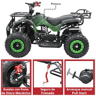 Foto 5 | Foto 5 | Cuatrimoto para Niños 49cc Joykoo Verde Camuflaje
