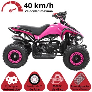 Foto 2 | Foto 2 | Cuatrimoto para Niños 49 cc Joykoo Rosa