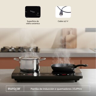 Foto 5 | Foto 5 | Parrilla Eléctrica De Inducción 2 Zonas De Cocción 127v Eurogar Eupiv2