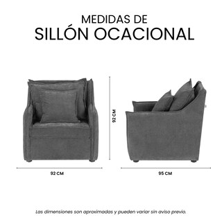 Foto 8 | Foto 8 | Sillón Trinity Dako Ocasional Gris Oscuro
