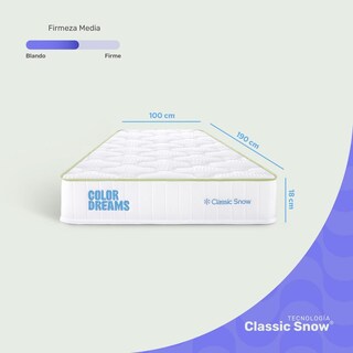 Foto 5 | Foto 5 | Colchón Individual Colordreams Memoryfoam Snow 18cm Caja